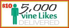 5,000 Vine Likes Delivered for $10